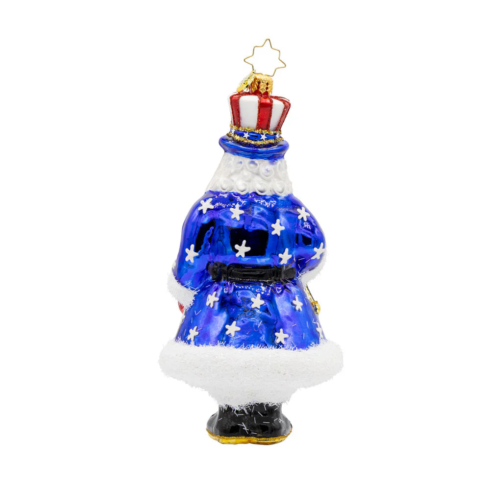 All-American Santa Ornament