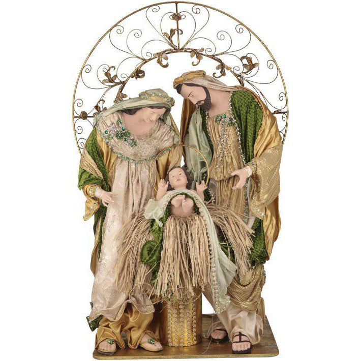 Grand Holy Family with Creche 53 Inches