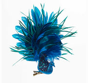 Peacock with Glitter Ornament 8"