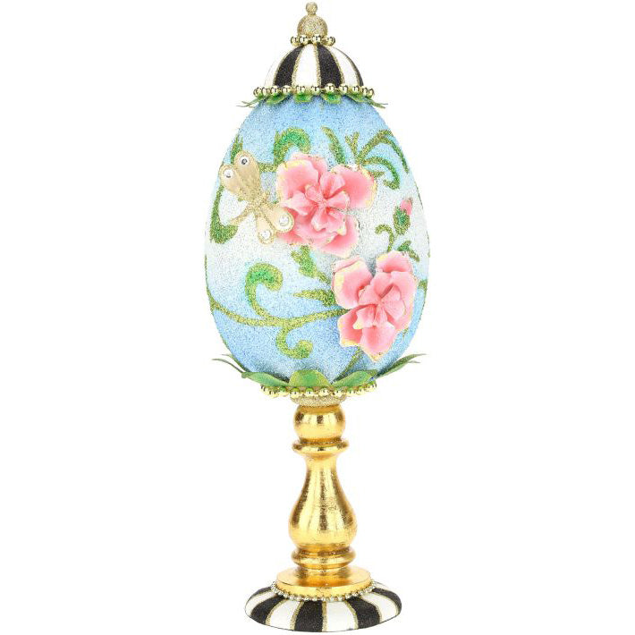 Decorative Egg on Pedestal 16 Inches