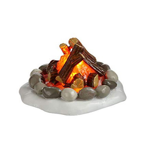 Lit Fire Pit
