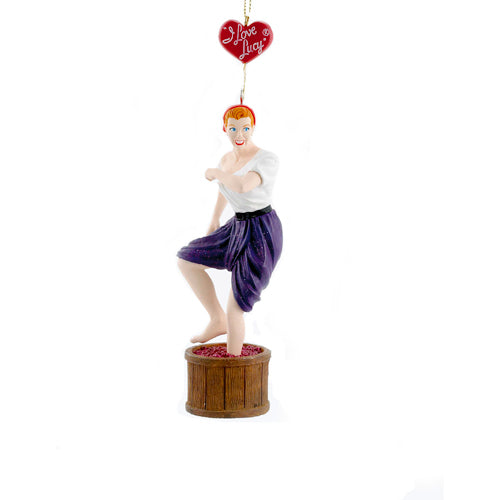I Love Lucy Stomping Grapes Ornament 5"