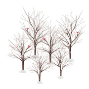 Village Bare Branch Trees Set of 6