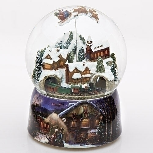 Musical We Wish You a Merry Christmas Rotating Glitterdome 8"