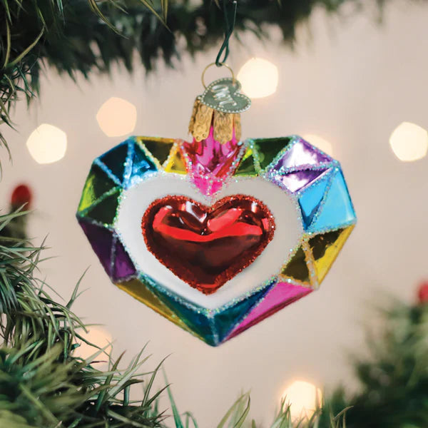 Faceted Heart Ornament