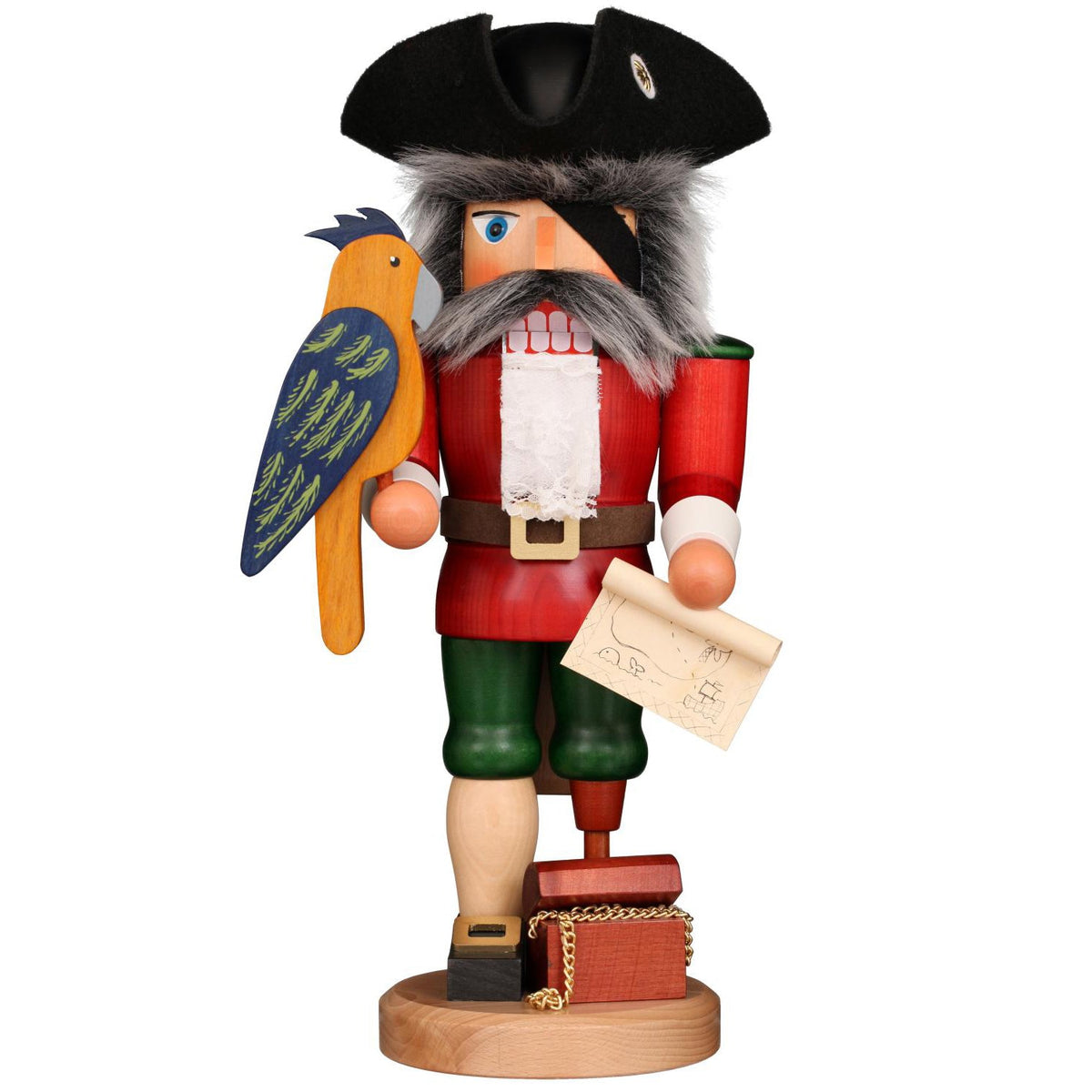 Pirate and His Parrot Friend Nutcracker 15.75"