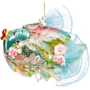 Jewel of the Sea Fish Ornament Turquoise 9 x 7 Inches