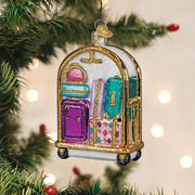 Hotel Luggage Cart Ornament