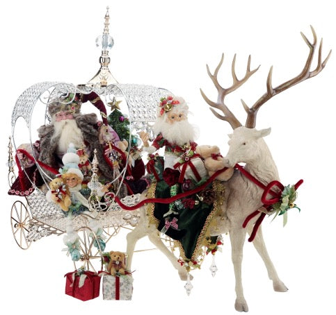 Fairytale Santa with Deer and Fantasy Carriage