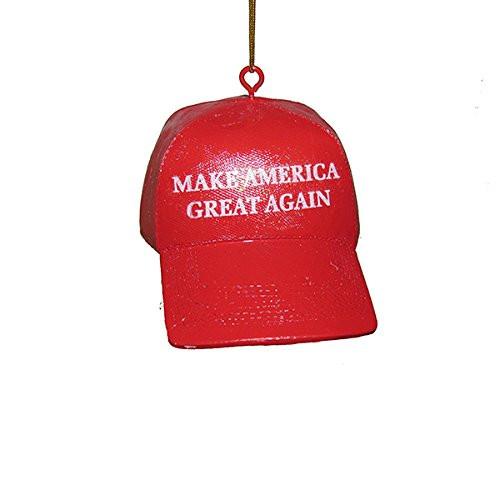 MAGA Make America Great Again Red Hat Ornament 3.625"