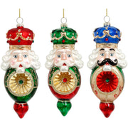 Crowned Nutcracker Ornament 7 Inches Set of 6