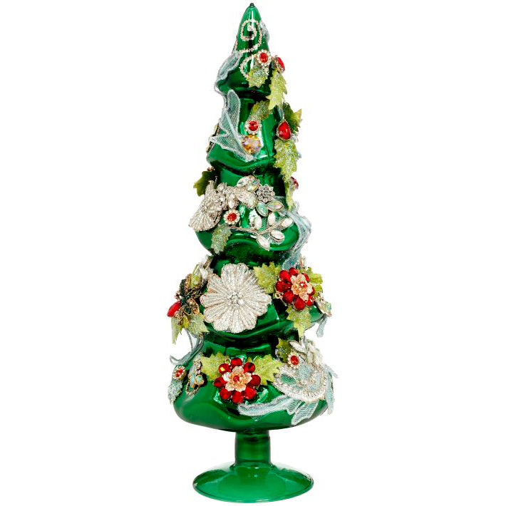 Jeweled Tree Green Small 14 Inches