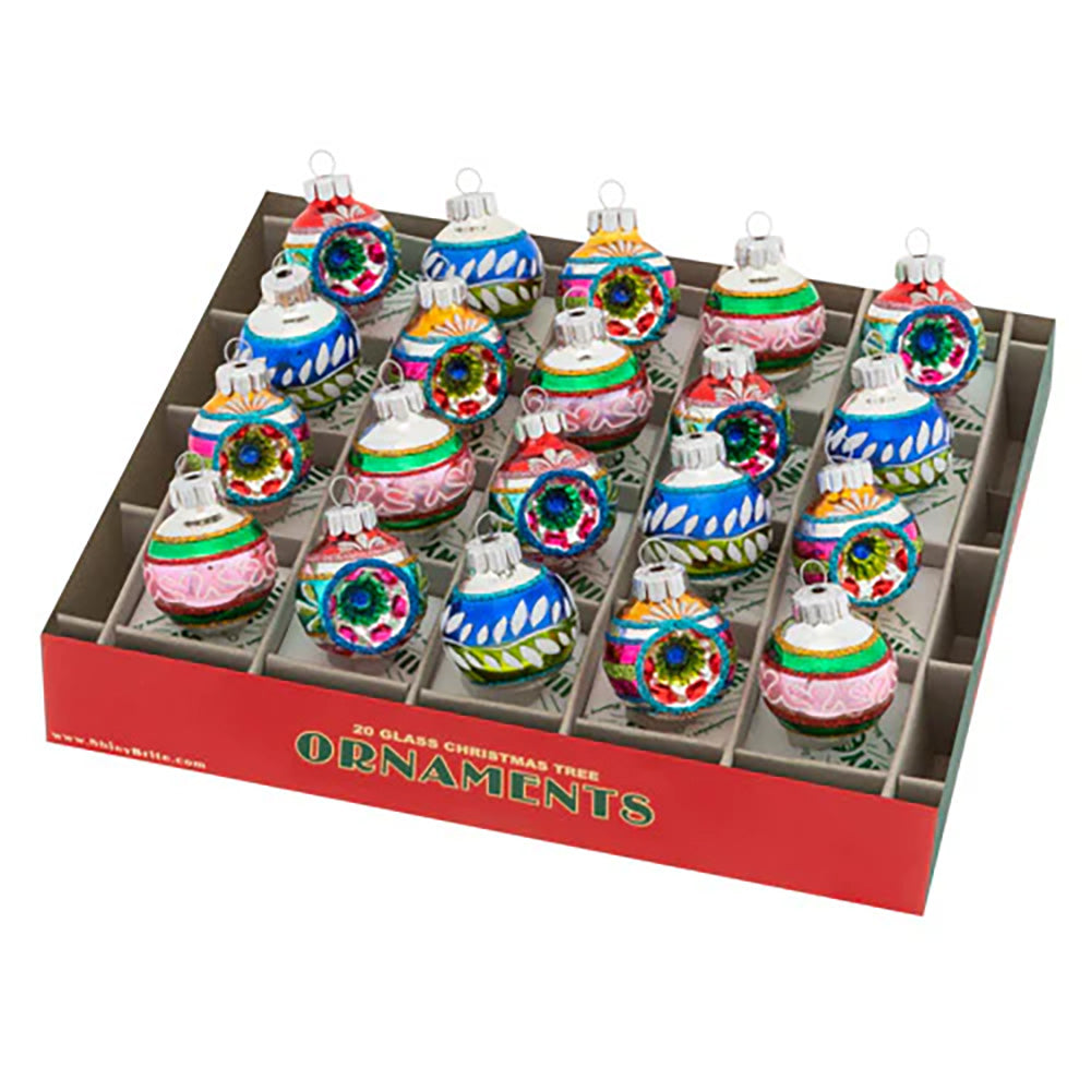 Christmas Confetti 1.25" Half Reflector Half Rounds Set of 20