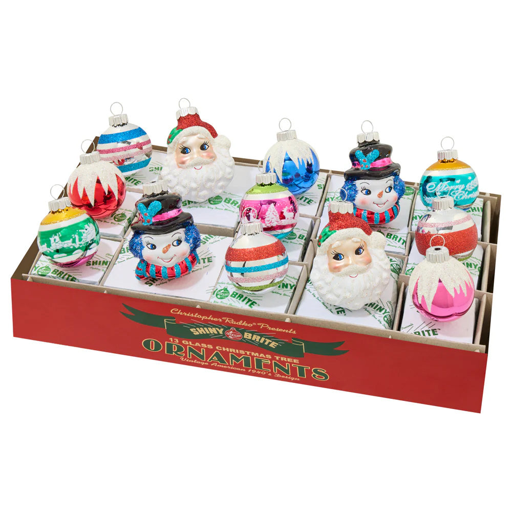 Christmas Confetti Figures And Decorated Rounds Set of 13