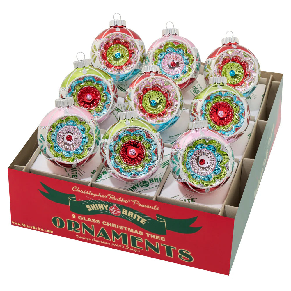 Festive Fete 2.5" Reflector Rounds Set of 9