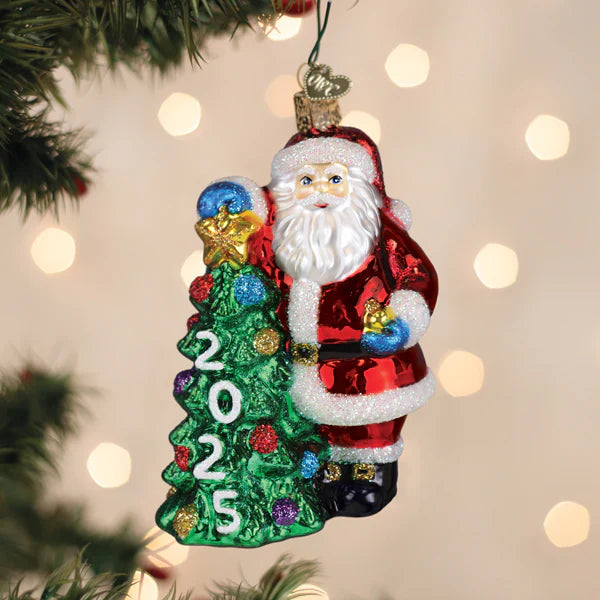 2025 Santa With Tree Ornament