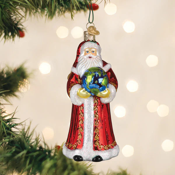 World Peace Santa Ornament