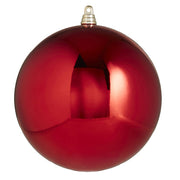 Shiny Red Ball Shatterproof Ornament 6 Inch Diameter