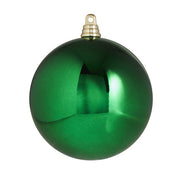 Shiny Dark Green Ball Shatterproof Ornament 6 Inch Diameter
