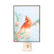 Cardinal Art Glass Night Light 6.25"