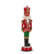 Red and Green Nutcracker Ornament 6"