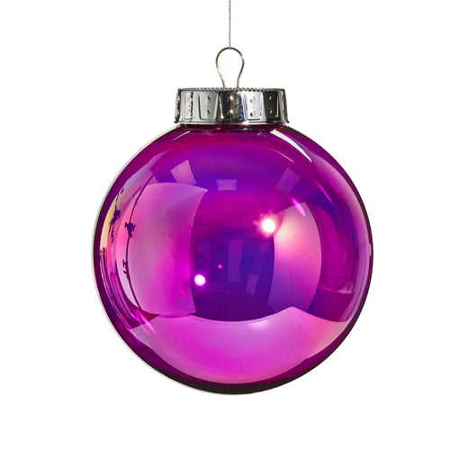 Shatterproof Seamless Purple Iridescent Ball Ornament 8"