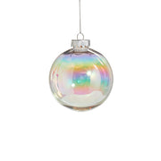 Shatterproof Seamless Clear Iridescent Ball Ornament 4"
