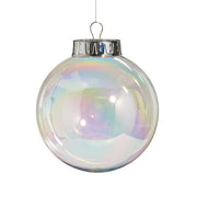 Shatterproof Seamless Clear Iridescent Ball Ornament 8"