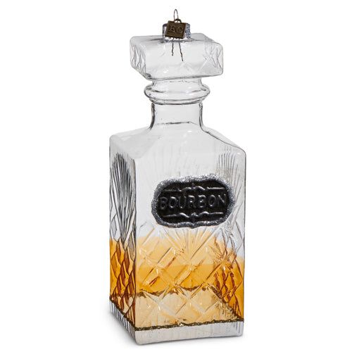 Grand Bourbon Decanter Glass Ornament 6.5"
