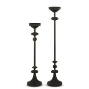 Classic Black Iron Candlesticks 29.5" Set of 2