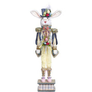 Rabbit Nutcracker Yellow and Blue Small 24.5 Inches
