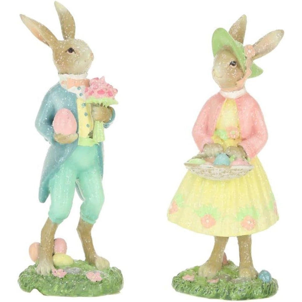 Rabbit Easter Morning 5 Inches Set of 2