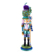 Hollywood Peacock Hat Nutcracker 17.5"