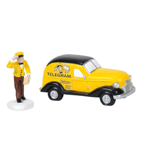 Old Man's Telegram Delivered Set of 2