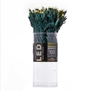 5MM LED Green Wire Warm White 100 Light Set