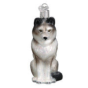 Sitting Wolf Ornament