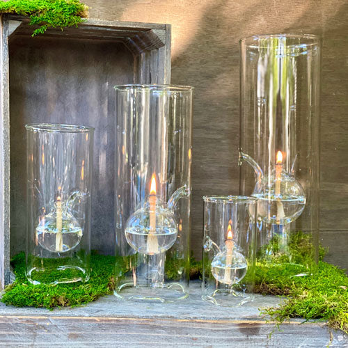 Wolfard Oil Lamp Set of 4 Plus Clear Lamp Oil