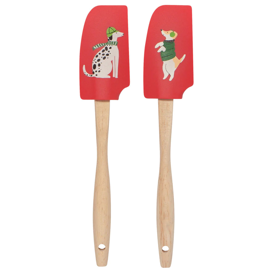 Yule Dogs Mini Spatula Set of 2