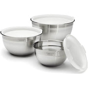 Stainless Steel Bowl with Lid Set of 3