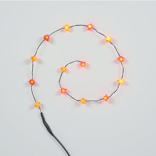 String of Lit Autumn Leaves