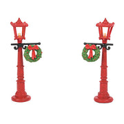 Red With Greens Street Lights Set of 2