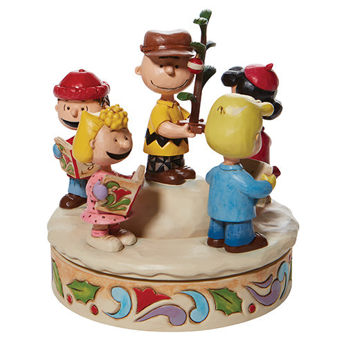 Spreading Christmas Cheer Charlie Brown & Friends Around the Christmas Tree