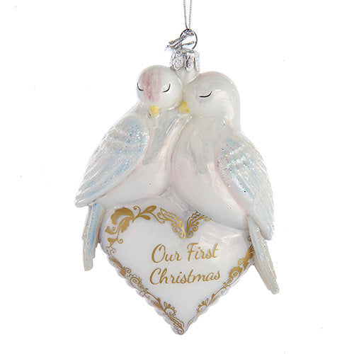 Doves Our 1st Christmas Heart 4.75"