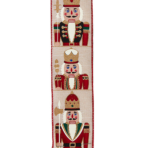 Nutcracker Design Ribbon 2.5" x 10 Yards