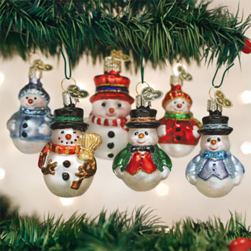 Snowman Mini Ornament Set of 6