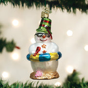 Snowman on Beach Ornament