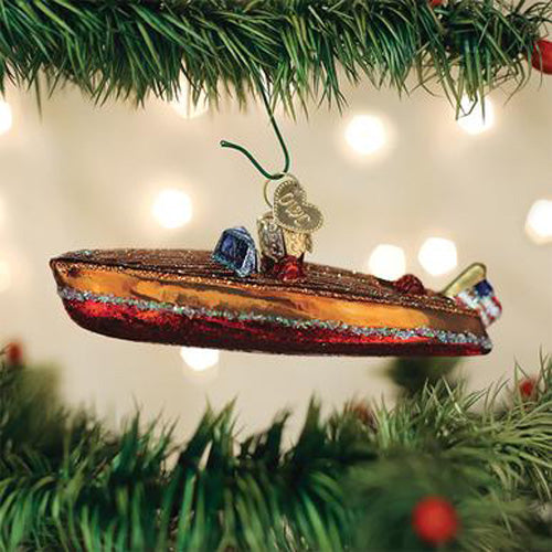 Classic Wooden Boat Ornament