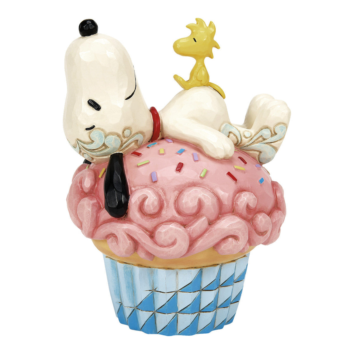 Sprinkle Snooze Snoopy Laying on Cupcake