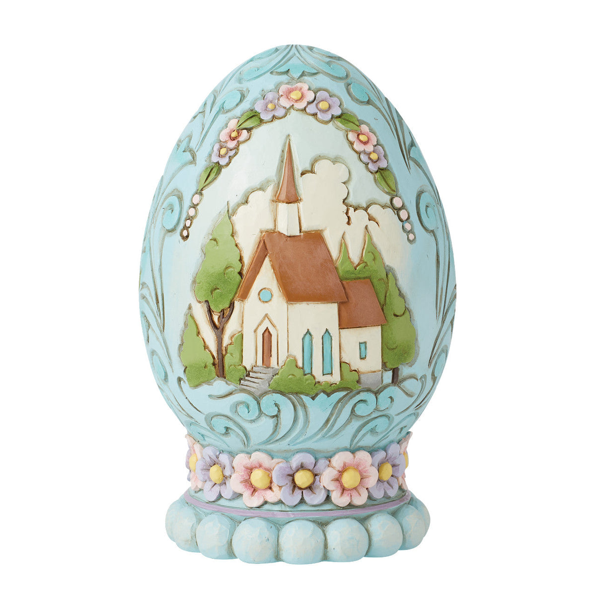 Let Us Rejoice Egg with Church Scene