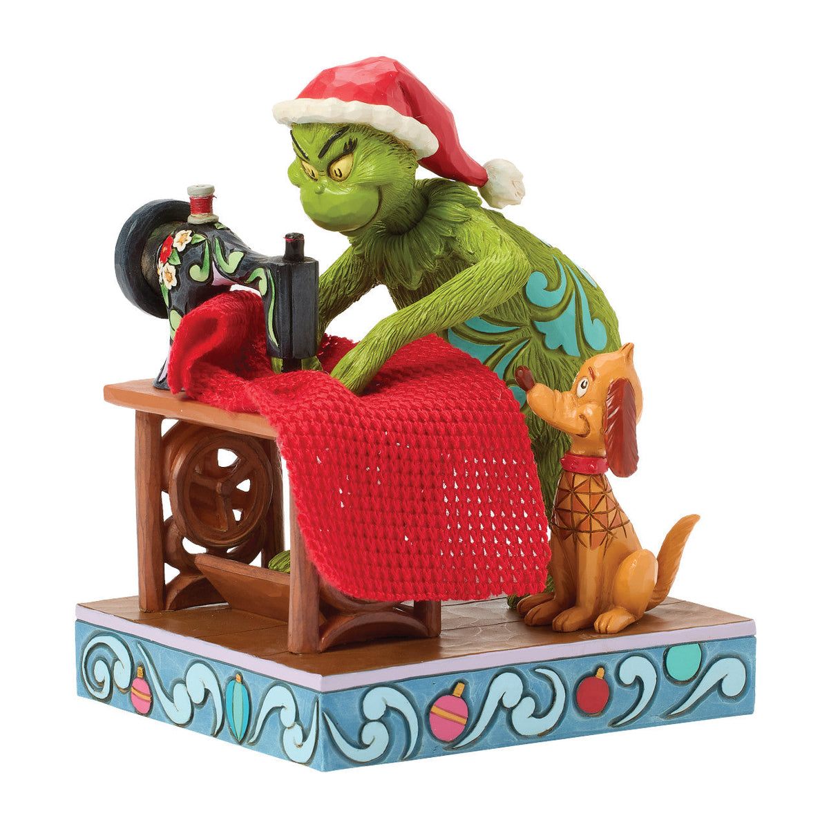 Grinch Sewing Santa Suit with Max
